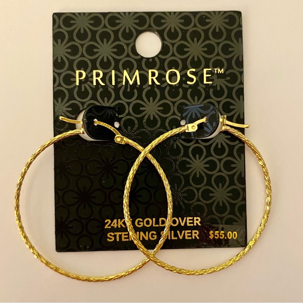 24k Gold Hoop Earrings